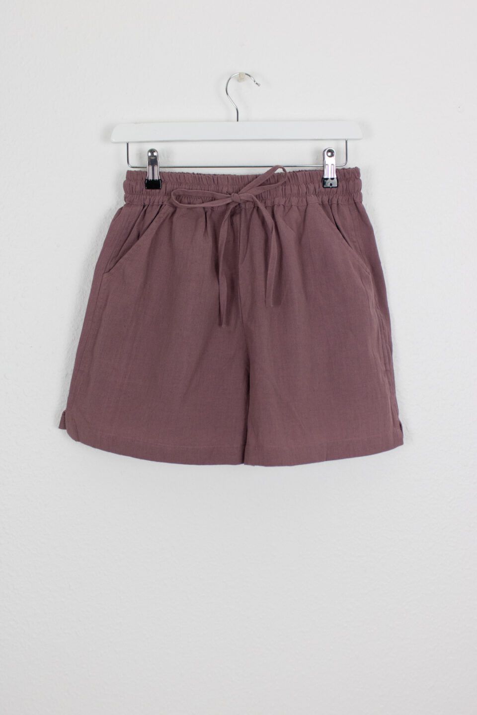 Naturally Dyed Handwoven Hemp Shorts - Dark Purple