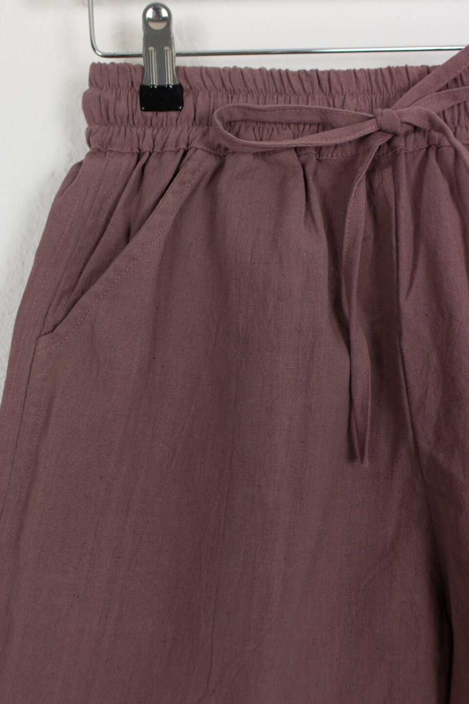 Naturally Dyed Handwoven Hemp Shorts - Dark Purple