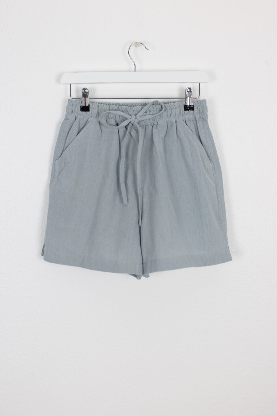 Naturally Dyed Handwoven Hemp Shorts - Indigo Light