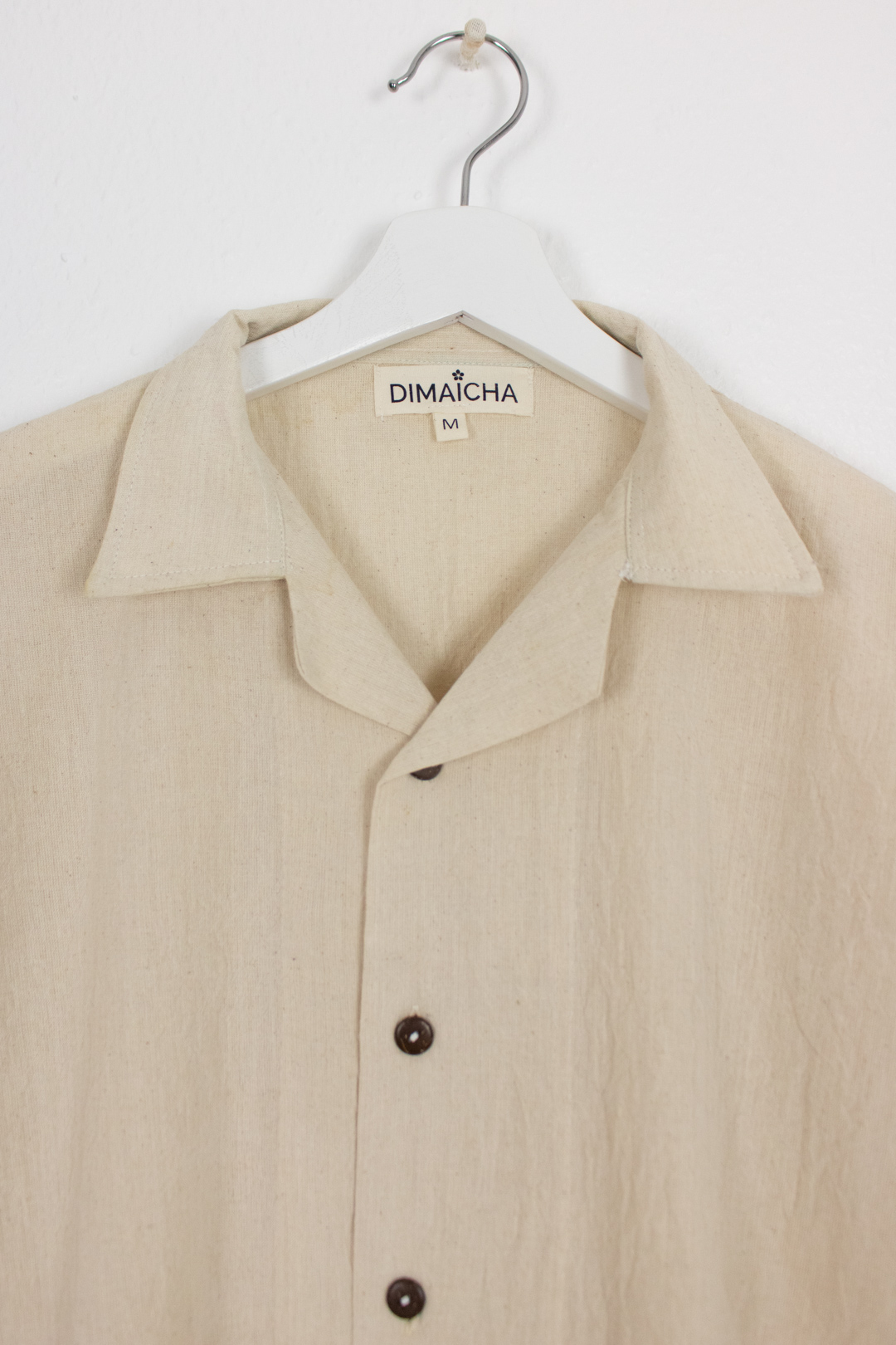 Natural Undyed Oversize Hemp Shirt - Beige - DIMAICHA®